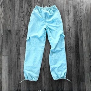 Gilly Hicks Light Blue Parachute Cargo Joggers